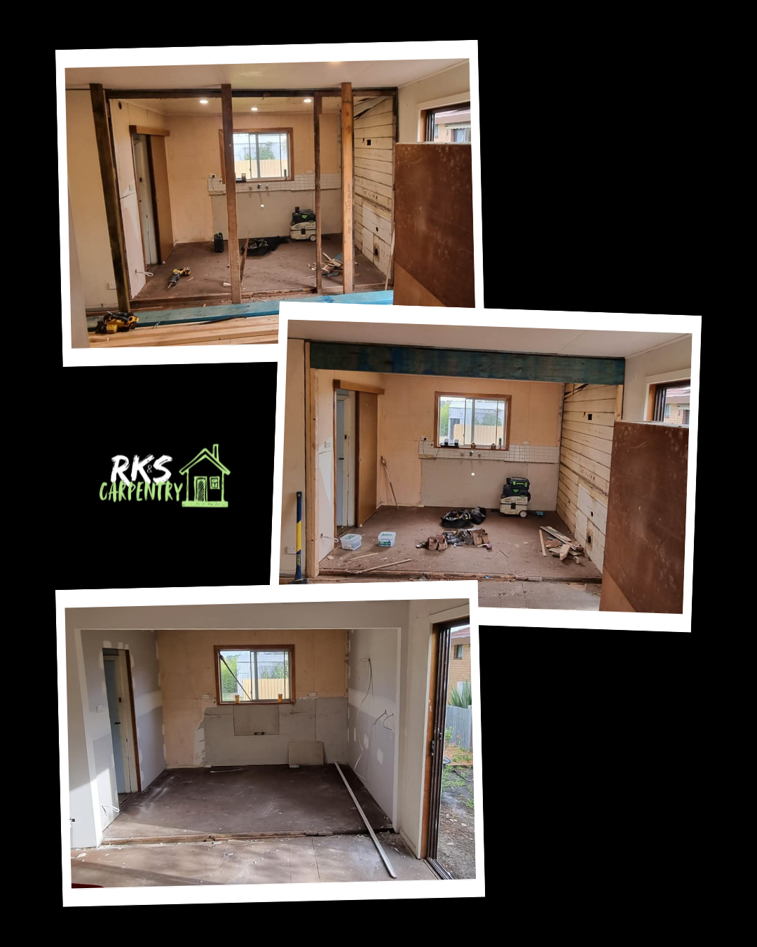 Kitchen renovation in progress - structural work
